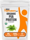BulkSuplements.com Organic Pea Protein Powder - Plant Based & Vegan Protein Powder - Unflashted & Gluten Free, 30g per Serving, 500g (1,1 pon) (Paket 1)