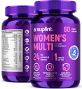 Suplemen Multivitamin untuk Wanita 124; Kompleks Lengkap dengan Vitamin A, C, D, E, B12, Zinc & More 14; Hair, Skin & Nail Beauty Vitamin 124; Reproduktif, Aktivitas & Imune Dukungan Tambahan 126; 60 Capsules