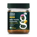 Gaia Herbs Milk Thistle Gummies - Suplemen Herbal dengan Properti Antioksidant untuk Detox Kesehatan & Hati - Lemon Flavored - 60 Vegan Gummies