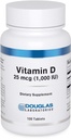 Douglas Laboratorium Vitamin D 25 mcg (1,000 IU) - D3 Vitamin - Untuk Dukungan Imune, Bone Health & Tooth Health * - D Vitamin sebagai Cholecalferol - 100 Tablet
