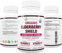 Max Power USDA Organic Black Elderberry, Black Currant Extract & Echinacea 124; 3 dalam 1 dukungan Ammune Natural & Vitamin C 124- Bebas, Vegan-Friendly 124; Remedy Relopate 124; 60 Count