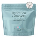Suplemen TRU Hidration Complete BCAA, Tanaman Berdasarkan Acids Amino + Pink Himalaya Salt, Electrolytes & L- Carnitine, Vegan, Kalori Nol, tidak ada pemanis Buatan, 24 Servis Tropical Popsicle