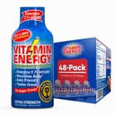 Vitamin Energy B12: 11.000% Energi Ekstra Shot Açaí Pocate 48 Pack, 260mg Natural Caffeine, B12 & B6, Nootropic Focus, Vitalitas, Zero Sugar, Gluten- Free, Vegan, Kosher, 1.93 fl oz