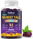 NuBest Tall Gummies for Kids Age 2 + Teens = 124; Bone Strongers, Immunity, Digetical Health with Calcium, Vitamin D3, K2, B Complex, Magnesium, Zinc 124; 20 + Gumi Vitamin Berries, Tanpa Gula