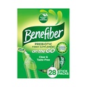 Benefiber On The Go Prebiotic Fiber Powder for Digetical Health, Daily Fiber Powder, Unflashted Powder Placks - 28 Sticks (3.92 Ounces)