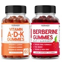 ADK Gummies Vitamin D3 K2 (60 Gummies) Sugar Free Vitamin D3 - Suplemen D & K - 10 Vegan - Berberine Gummies dengan Cinnamon Ceylon untuk Dewasa - Non GMO & dibuat di Amerika Serikat