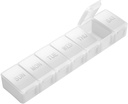 Extra Large Pill Organizer Weekly, KAPENN Kotak Kasus Pill Besar Kompartemen Kapasitas, 7 Hari Penakluk Obat-obatan Persediaan Vitamin Ikan, Putih