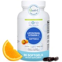Lipomal Vitamin C 1000mg by Core Science, 90 Softgels - None-GMO Natural Lipomal Vitamin C Suplemen Bahwa Prootes Heallean Skin - Imune System Booster untuk Dewasa, Formasi Collagen