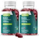 VITEY Biotin Gummies for Hair Skin and Nails - Biotin for Hair Growth Gummies - 5000 mcg - Vegan, Gluten- Free, Non-GMO - 120 Count