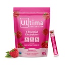 Ultima Replenisher Daily Electrolite Powder Mix - Sugar Free - Raspberry, 20 Stickbags - Paket Hidration dengan 6 Key Electrolite dan Trace Minecure - Keto Frid, Vegan, Non-GMO