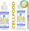 Cellefood Oxygen Boost - 1 fl oz, 10 Pack - Liquid Oksigen Suplement untuk Lymphaage Drainage, Kebajikan Ketinggian, Jet Lag, Fatigue, Headaches & Energy - Gluten Bebas, Kosher.