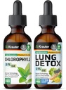 BIO KRAUTER Chlorofil Tarture 2 Fl Oz. & Lung Detox Tincture 2 Fl. Oz.