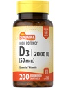 Sungdance High Potency D3 2000 IU 124; 200 Quick Rilis Softgeels 124; EsculVitamin Formula 124; Non- GMO dan Gluten Free Suplemen