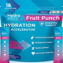 HydroMATE Electrolyte Powder Fruit Punch Hidration Packets Rendah Sugar 16 Count