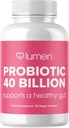 Lumen Progorial 40 Milyar CFU 124; Progres for Women & Men 124; Supports Diffic, Gut Health & Imune System with Digetical Enzymes - 60 Vevgie Count