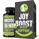 Suplemen Dukungan NooMood untuk Mood Boost, Calm Mind & Body, Stress Response, Suplemen Energi - Herbal Adaptogens: Ashwagandha, L Tyrosine, 5 HTP, Passion Flower, 30 Counts