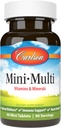 Carlson - Mini- Multi, Vitamin & Minements, Imune Support & Heart Health, Optimal Wellness, 90 mini tablet.