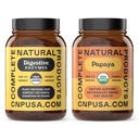 Complete Natural Products Organic Papaya Enzymes 100 Capsules & Digeptical Ensumes 100 Capsules Bundle
