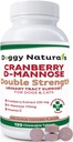 Cranberry D- Mannose for Dogs and Cats Urinary Tract Infeksi Support Prevents and Eliminates UTI, Bladder Infeksi Ginney Dukungan, Antioksidant (Double Power Tablet, 120 Count)