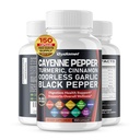 Cayenne Pepper Turmeric Odorless Cinnamon Bawang Suci Citrus Bergamot Artichoke Blueberry Green Tea Black Pepper -150 Capsules- Dibuat di USA