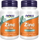 Sekarang Suplemen Makanan, Zinc (Gluconate Zinc) 50 mg, Mendukung Fungsi Enzyme *, Dukungan kekebalan *, 100 Tablet (Paket 2)