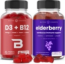 NutraChamps Vitamin B12 Gummies dan Elderberry Gummies Bundle