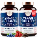 Vegan Collagen for Women and Men - Organic Superfood, Amino Acids Glycine, Lysine, Prole for Healleal Skin, Hair, Nails - Tanaman-Based Collagen Booster Suplemen - 60 Gluten- Free Vegetarian Pills