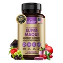 Super Super Maqui Berry Capsules - Superfood Powder - Elderberry Extract, Cranberry, Pocate, Acai - Dry Eye & Tear Dut Health, Skin - 60 Vegan Capsules, Non GMO, Gluten Free Suplemen
