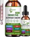 Zinc Quercetin dengan Bromelain Vitamin C D3 Liquid Drops Ammune Dukungan dengan Vitamin A K2 Echinacea Chlorofil dan Elderberry - 10 in1 Ammune Defense Drops Complex for Immunity Health