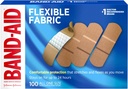 Band- Aid Brand Flexible Fabric Sterile Adhesive Bandages, Comfortable Cushioned Wound & Protection for Minor Cuts, Scrapes & Burns, Aid First Aid, Hurt-Free Comfort Pad, One Size 1x3 In, 100 Count