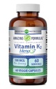 Amazing Formulas Vitamin K2 Menaq7 MK7 Suplemen 124; 100 Mcg 124; Veggie Capsules 12.4; Non-GMO 124; Gluten Bebas 124; Dibuat di USA (1 Pack, 60 Count)