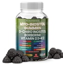 Sugar Free Myo- Inositol & D- Chiro Inositol Gummies for Women, Berberine Vitamin D3 K2 Magnesium Glycinate Oxide L- Methylfolat untuk Perempuan, Kesuburan, Keseimbangan Hormone, PMS, Kesehatan Ovarian