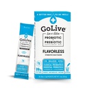 GoLive Prebiotic & Probiotic for Women, Men, Kids. Flavor-Free, Sugar-Free, Synbiotic powder w / GOS, L- Glutamine, Vitamin D3, Electrolytes. Untuk kesehatan Gut, gangguan pencernaan, Metabolisme, kekebalan tubuh 15-50B CFUs.