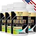 Suplemen Kesuburan Untuk Pria, Pria Prenatal Vitamin -Optimal Sperm Count, Motilitas dan Kekuatan, 2000MG Mens Suplemen Fertilitas Maca Root, Zin & Founce untuk Konsep - Paket Dari 4