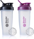 BlenderBottle Classic Shaker Bottle Perfect for Protein Shakes and Pre Workout, 28- Ounce (2 Pack), Colors May Vary