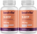 BESTVITE 5- HTP 100mg (240 Capsules) (120 x 2) - Tidak ada Stearates - Tidak ada Flow Agents - Non GMO - Gluten Bebas