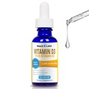 Vitamin D3 K2 Liquid Drops-Liquid Vitamin-D3 2000 IU Per Drop dengan K2 Suplemen untuk Dewasa & Anak-anak - VIT D untuk Bones Sehat, Hati & Imune Kesehatan - Vitamin D K2 MK7 Dropper 1 Oz