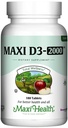 Maxi Health Kosher Vitamin D3 2000IU - Sangat Absorbable Vitamin D Suplemen untuk Respon Imune Sehat, Calcium Absorpsi, Teeth & Bone Health - D3 Vitamin 2000 IU - 180 Tablet