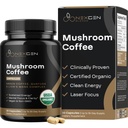 100% Jamur Organik Kasules - Suplemen Energi Alam dengan 130mg Caffeine dari Clinically Proven Patented Green Coffee Bean & Guayasa Ekstrak untuk Energi Bebas & Fokus (30 Servis)