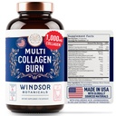 Thermogenic Multi Collagen Burn Capsules - Dihidrolyzed Multi Collagen Complex Types I, II, V, X, Marine Collagen, Acid Hyalanic - Beauty and Anti- Aging Suplemen Perempuan dan Pria - 90 Pil