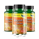 Amerika Medis & Science Rapid-C 500mg Vitamin C Tambahan (3 Paket 100 Tablet) Energi Booster, Dukungan Sistem Ammune Harian, Antioksidant Atran 124; Vegan, Non-GMO Berlapisan Ascorbic Acid untuk Pria & Perempuan & &