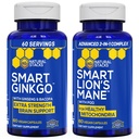 NATURAL STAKKS Ginkgo Biloba + Lions Mane Mushroom Bundle - Focus & Memory Support * - 120 Capsules
