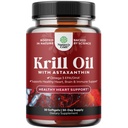 Krill Omega 3 Fish Oil Softgeels - Terkonsentrasi Krill EPA & DHA Oil Omega 3 Suplemen Perempuan & Men untuk Dukungan Imune, Otak & Hati Kesehatan - Acids Gendut Dibakar - 30 Cacah