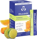 Blussift Turmeric Citrus Medley - Turmeric Powder Paket untuk Air, Turmeric Curcumin Suplemen, Tidak ada Gula Minum Mix untuk Pemulihan Alam - Citrus Flavor, Powder Sticks (10 Pack)