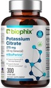 biophix Potasium Citrate 275 mg dengan BioPerine 300 Veggie Capsules - Mendukung Keseimbangan Elektrolite, Nerve., Fungsi Otot dan Kesehatan Jantung
