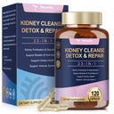Ginney Cleanse Detox & Repair, Chanca Piedra & Cranberry Pil untuk Bladder Control, Dukung Maximum Tenaga Uriner Relief untuk Kidney Stones Breaker, Cranberry Urinary Tract Health for Woman