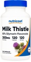 Nutricost Milk Thistle Capsules 300mg, 120 Capsules (80% Silymarin) - Gluten- Free & Non- GMO