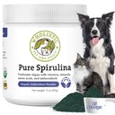 WHolistic Pet Organics Spirulina for Dogs - 3 Oz - Support Healthy System & Seasonal Allergy - Plant Based Antioksidant Dupport for Homemade Food - Organic Dog Food Topper - Freesly Made in USA