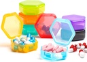 [8 Pack] Small Pill Organizer, Travel Pill Box Portable BPA Free Mini Pill Case for Pocket, Pills Medication & Vitamin Holder (Vivid Colors)