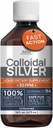 Colloidal Silver Liquid 16 fl oz 30 PPM - Air Perak Bioaktif - Dukungan Ammune Natural Nano Sol Supplement Solusi - Ionic Mineral - Organik Terstruktur Perak
